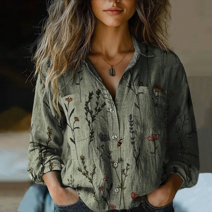 Damen Modische Bluse mit Paisleymuster Echoarchiv