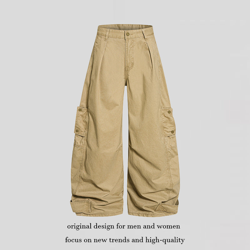 Damen weite Cargo‑Culotte‑Hose mit hoher Taille, Ballon‑Bein und aufgesetzten Klappentaschen Echoarchiv