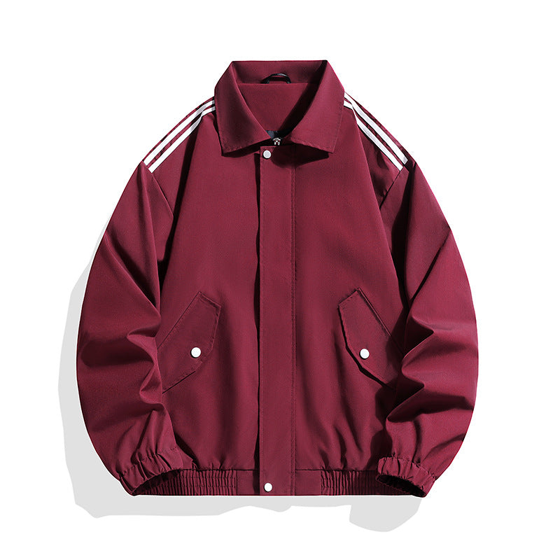 Herren Sportlich-urbane Oversize Bomberjacke mit geripptem Saum, Druckknopfblende & Schulterstreifen Echoarchiv