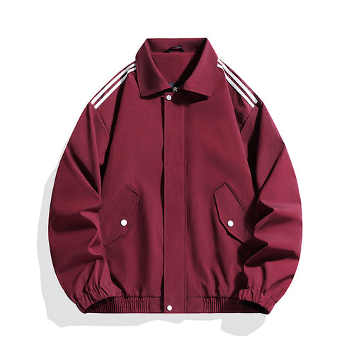 Herren Sportlich-urbane Oversize Bomberjacke mit geripptem Saum, Druckknopfblende & Schulterstreifen Echoarchiv