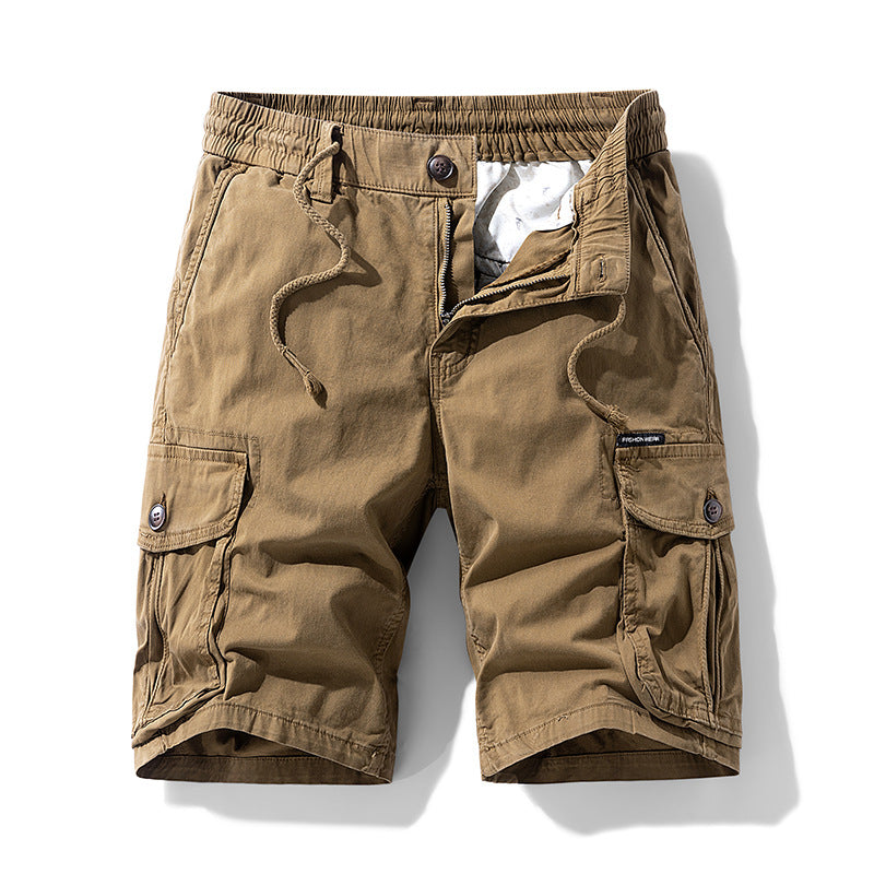 Herren Cargo-Shorts im lässigen Outdoor-Stil mit vielseitigen Taschen und elastischem Bund Echoarchiv