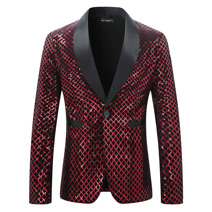 Herren Pailletten Blazer mit luxuriösem Design Echoarchiv