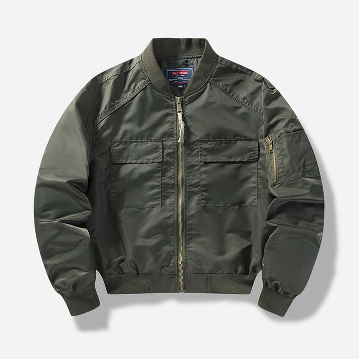 Herren Utility-Bomberjacke mit mehreren Taschen und modularem Design Echoarchiv