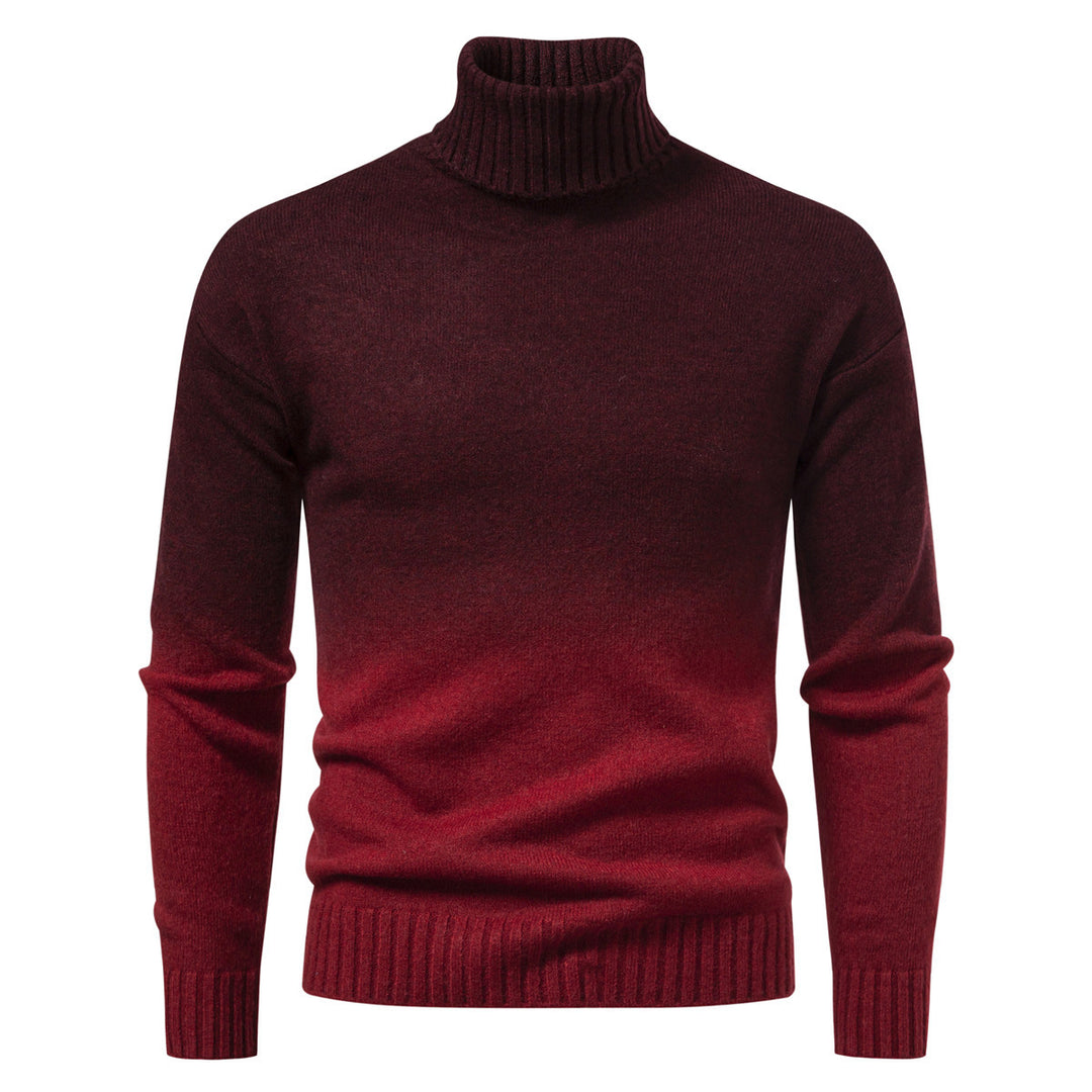 Herren Rollkragenpullover mit sanftem Farbverlauf und Feinstrick-Qualität Echo Archiv