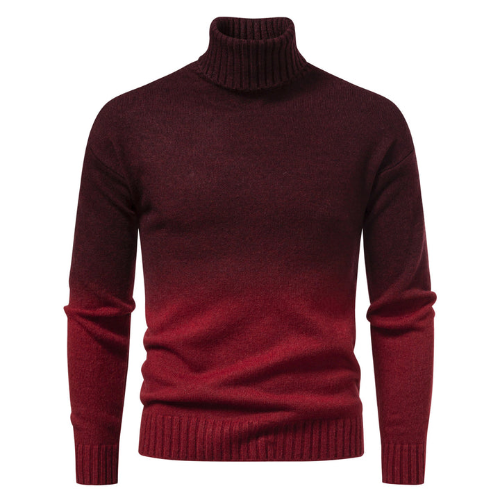 Herren Rollkragenpullover mit sanftem Farbverlauf und Feinstrick-Qualität Echo Archiv