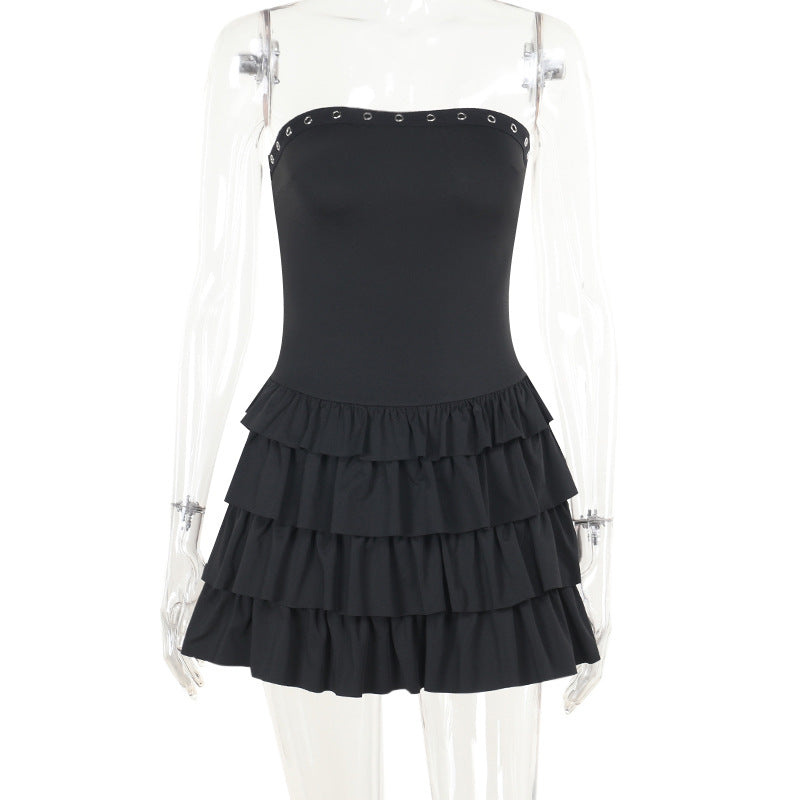 Damen Rüschensommerkleid mit schulterfreiem Design Echo Archiv