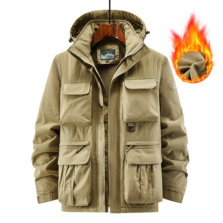 Herren Outdoor-Fieldjacke mit fleecegefüttertem Thermoinnenfutter und Multifachtaschen – Marzano
