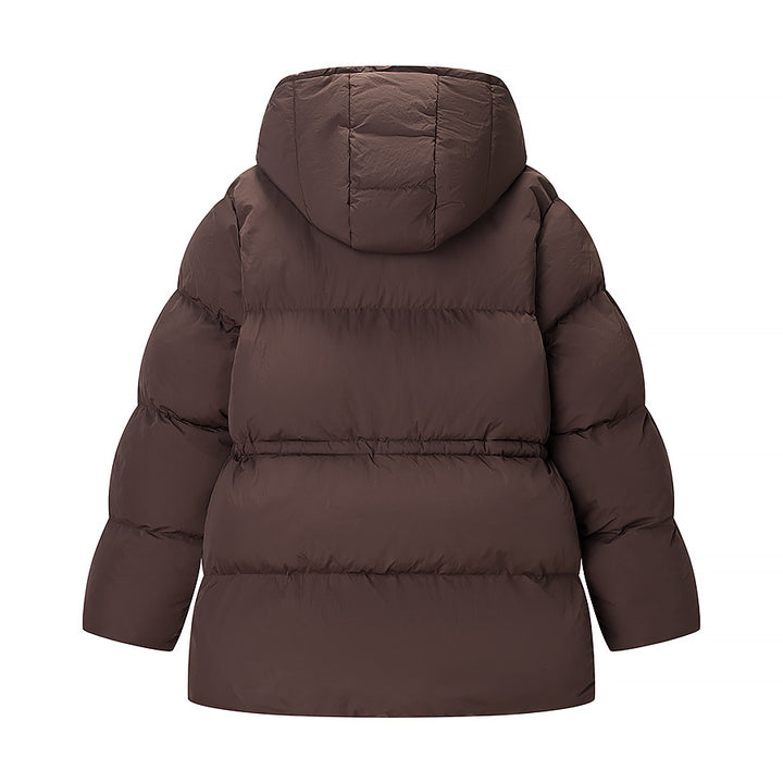 Damen Langer wattierter Parka mit Kapuze, Taillenzug und Oversize-Silhouette Echo Archiv