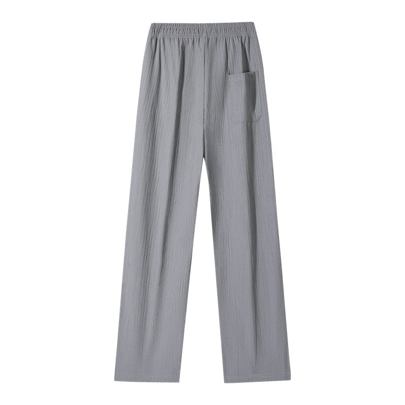 Damen weite Leinenoptik-Hose mit elastischem Bund, Tunnelzug & Seitentaschen Echoarchiv