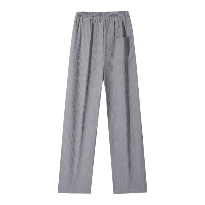 Damen weite Leinenoptik-Hose mit elastischem Bund, Tunnelzug & Seitentaschen Echoarchiv