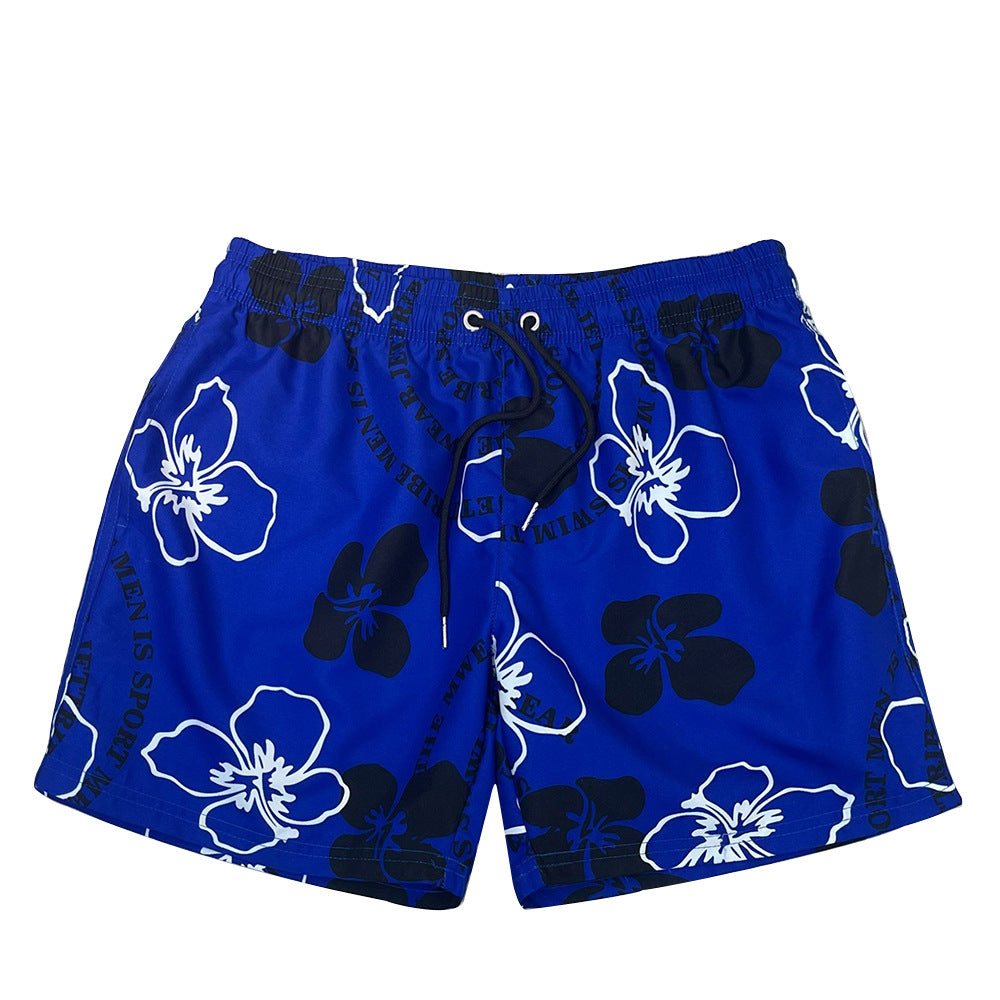 Herren Badeshorts mit hochwertigem Blumendesign und flexiblem Kordelzug Echoarchiv