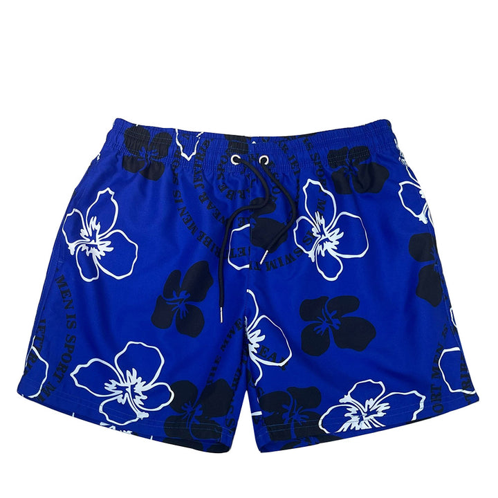 Herren Badeshorts mit hochwertigem Blumendesign und flexiblem Kordelzug Echoarchiv