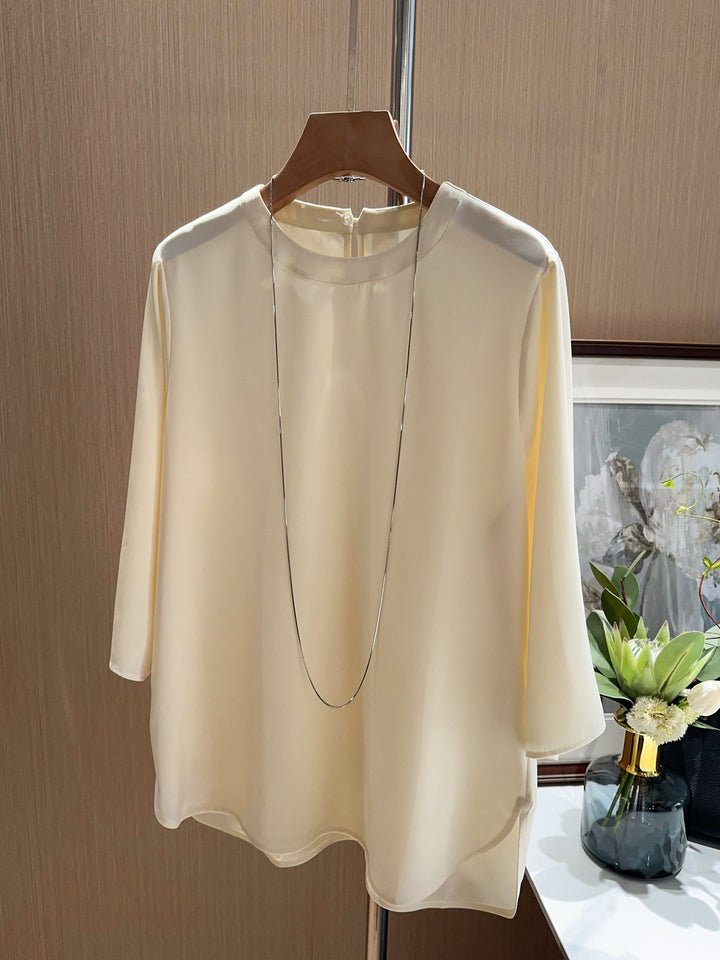 Damen Elegante und luftige Bluse mit drei Viertel-Ärmeln Echoarchiv