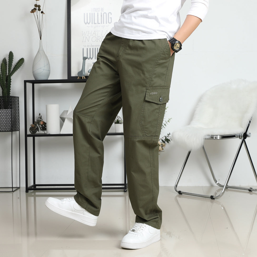 Herren Relaxed-Fit Cargohose im Utility-Design mit Kniepaneelen & Klappentaschen Echo Archiv