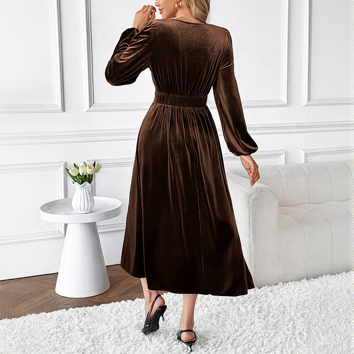 Damen Elegantes Maxikleid mit Spitzenakzenten Echo Archiv
