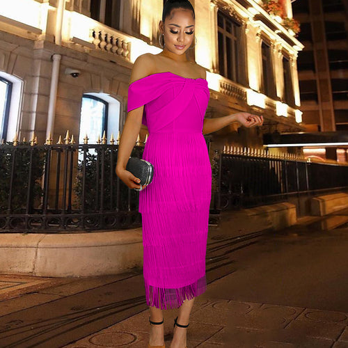 Damen Cut-out Cocktailkleid mit Fransen Echo Archiv