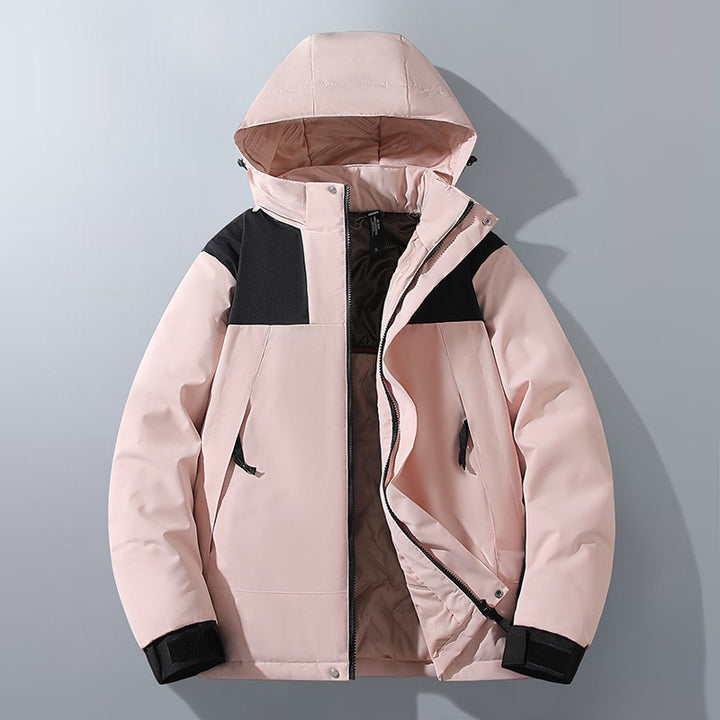 Herren Wasserabweisender Winterparka mit Kapuze, Thermoisolierung und kontrastierenden Schulterpaneelen Echo Archiv