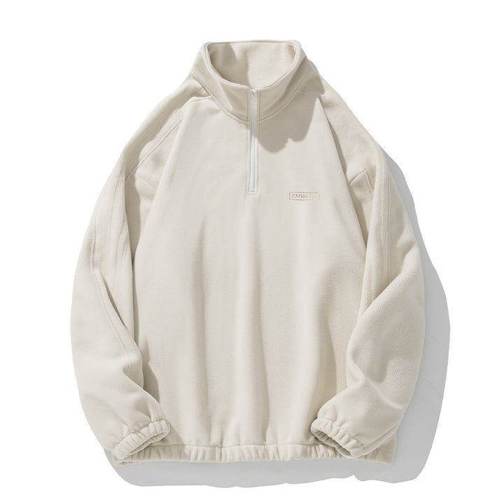 Unisex Fleece-Halbzip-Pullover mit Stehkragen, elastischem Saum und Raglanärmeln Echo Archiv