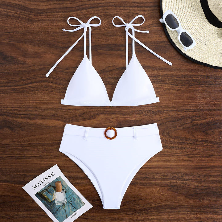 Damen Triangel-Bikini-Set mit verstellbaren Trägern und elegantem Bund Echo Archiv