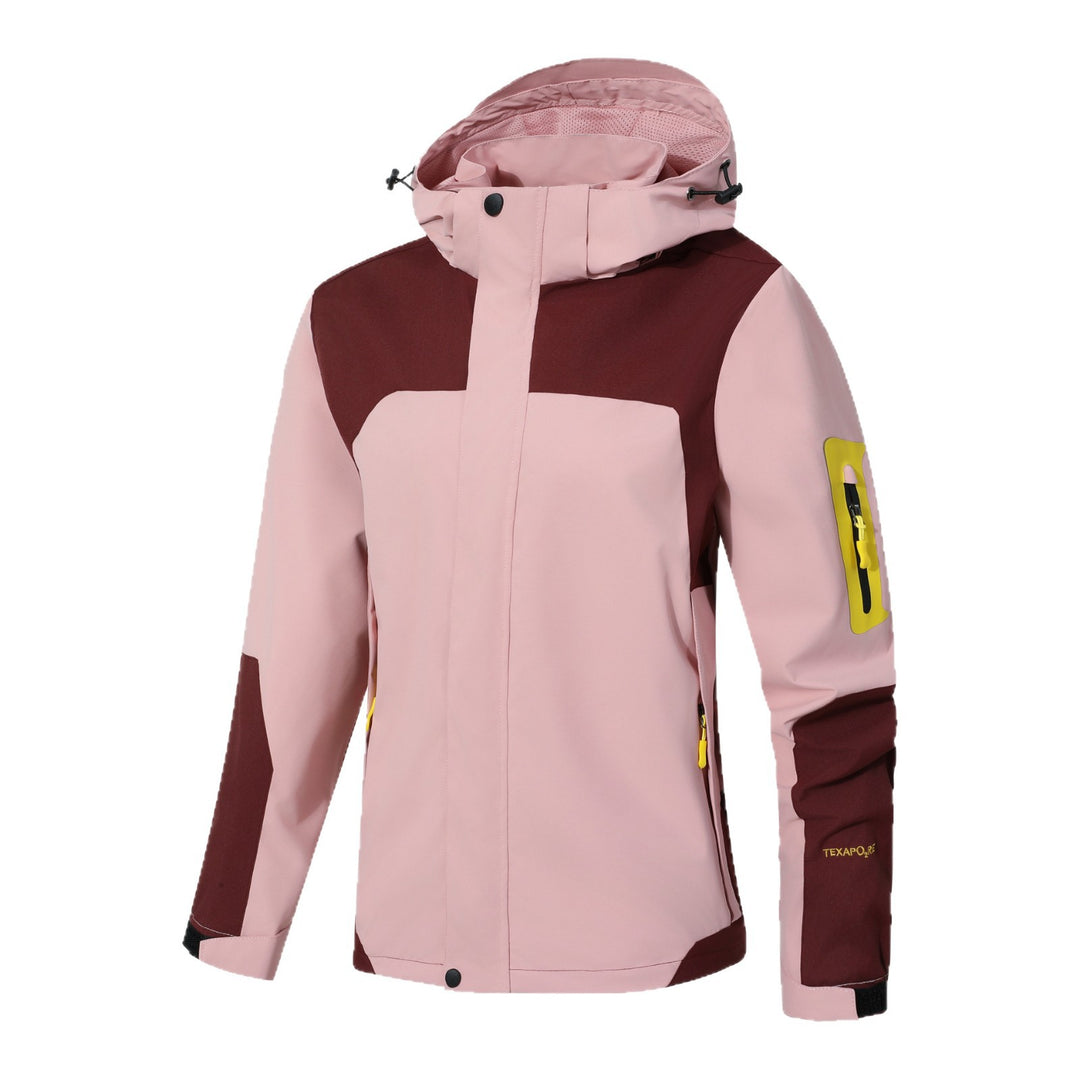 Herren Wasserdichte Softshell-Outdoorjacke mit Kapuze, Ärmel-Reißverschlusstasche und winddichter Membran Echoarchiv