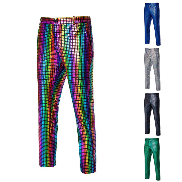 Herren Glamouröse Disco-Hose mit schimmerndem Obermaterial Echoarchiv