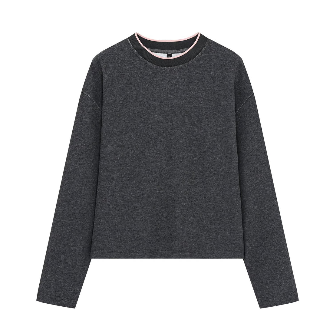 Damen Boxy-Rippstrick-Pullover mit Rundhalsausschnitt Echoarchiv