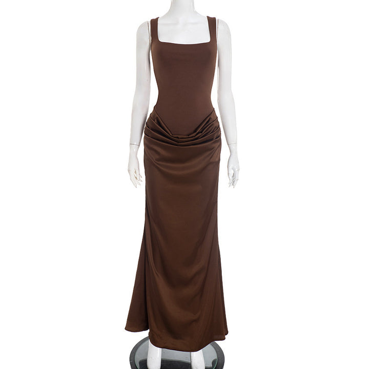 Damen figurbetontes Maxi-Kleid mit elegantem Drapierungsdesign Echo Archiv