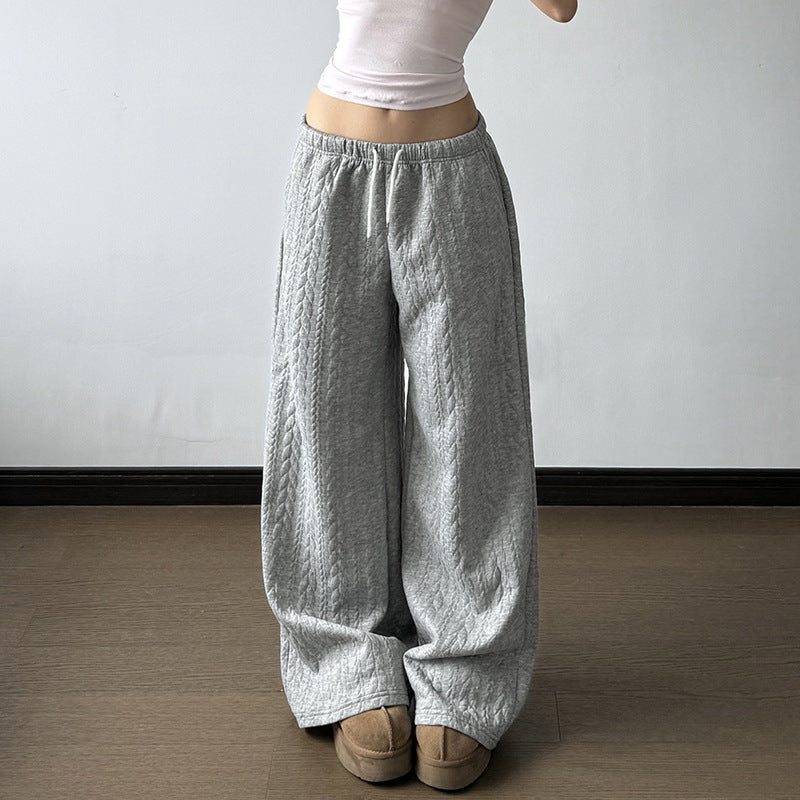 Damen nan weite Palazzo-Loungehose aus weichem Jersey mit Tunnelzug und Komfortbund Echo Archiv
