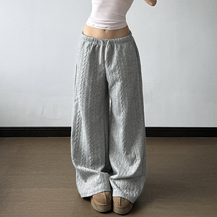 Damen nan weite Palazzo-Loungehose aus weichem Jersey mit Tunnelzug und Komfortbund Echo Archiv
