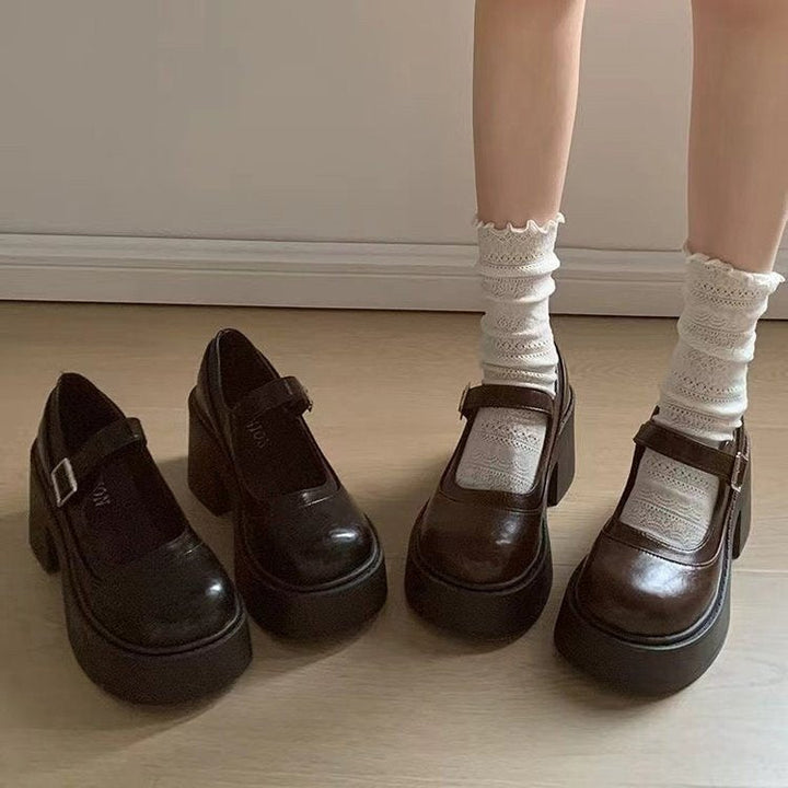 Damen Mary Jane Pumps mit Modernem Design und Hochwertiger Schnalle Echoarchiv