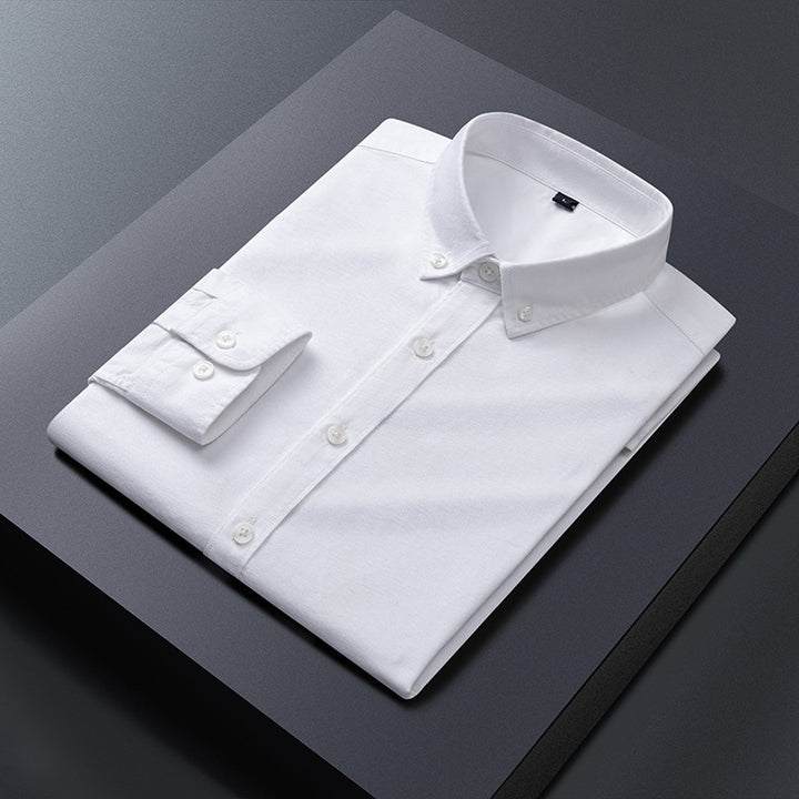 Herren Klassisches Baumwollhemd mit Button-Down-Kragen und praktischen Taschen Echoarchiv