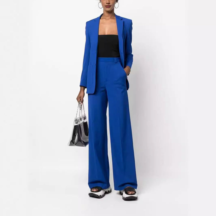 Damen High‑Waist Weitbein‑Hose im Tailoring‑Look Echoarchiv