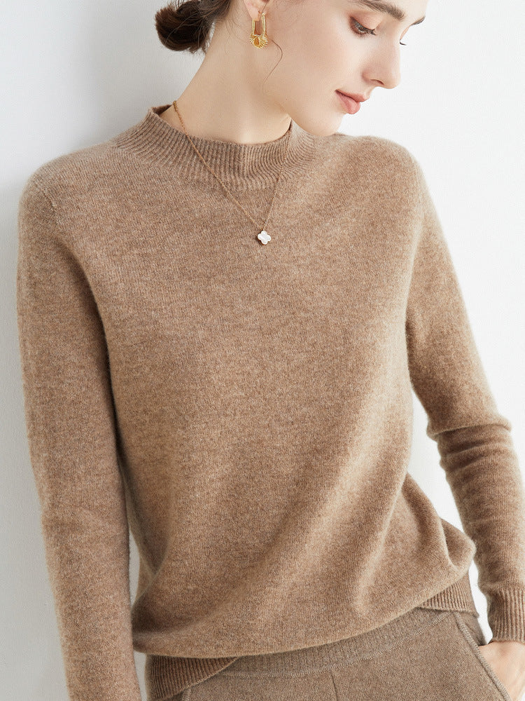 Damen Kurz-Mockneck-Pullover aus Kaschmir‑Look mit leichter Flauschoptik Echoarchiv