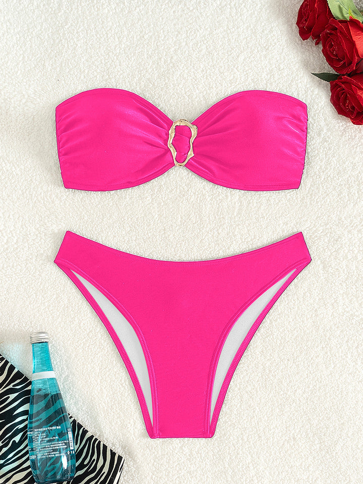 Damen Bandeau-Bikini mit eleganter Goldschließe Echo Archiv