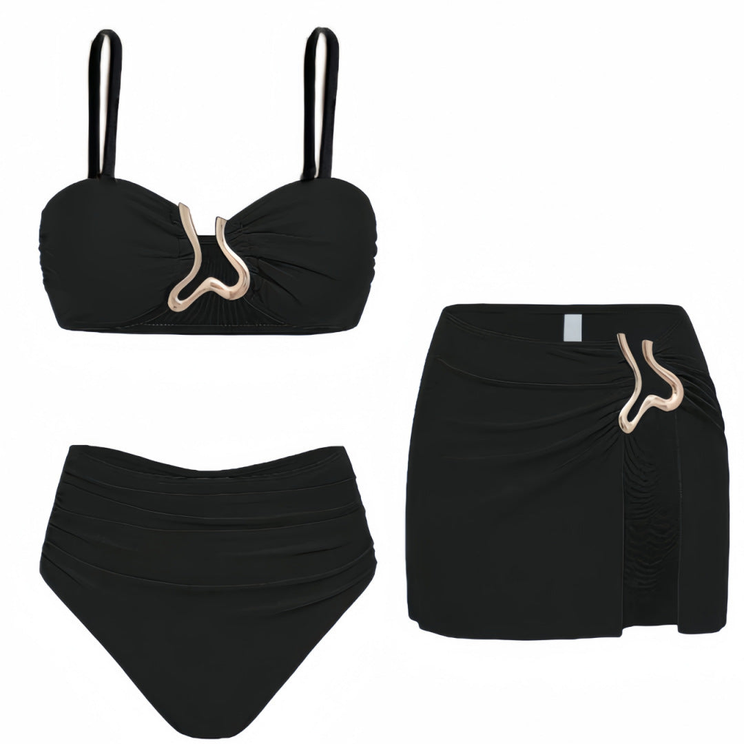 Damen Bikiniset mit elegantem Wickelrock und modischem Design Echo Archiv