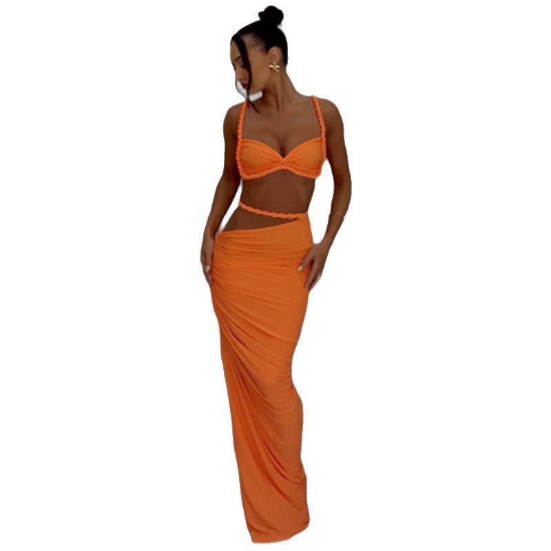 Damen Elegantes Maxikleid mit raffinierter Wickeloptik und verführerischen Details Echo Archiv