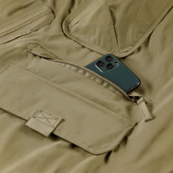 Herren Outdoor-Multitaschenweste mit Schnellzugriffstaschen und Stehkragen – Marzano