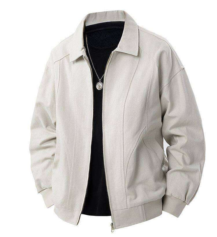 Herren lässige Übergangsjacke mit modernem Stehkragen und seitlichen Eingrifftaschen Echoarchiv