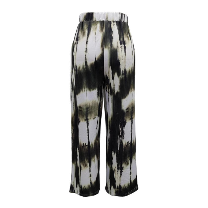 Damen Weite Stoffhose mit einzigartigem Batikdesign Echo Archiv
