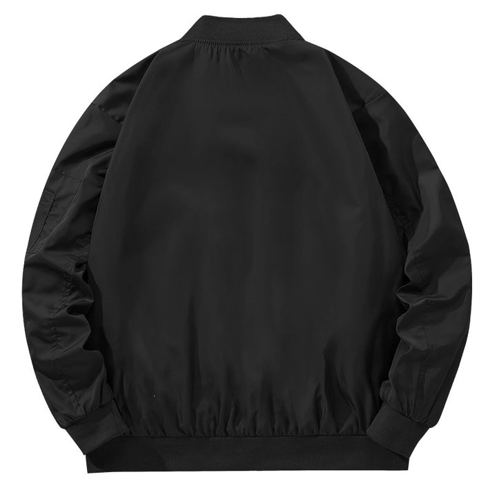 Herren Bomberjacke im Fliegerstil mit kontrastfarbenem Innenfutter, Ärmel‑Reißverschlusstasche & Rippenbündchen Echo Archiv