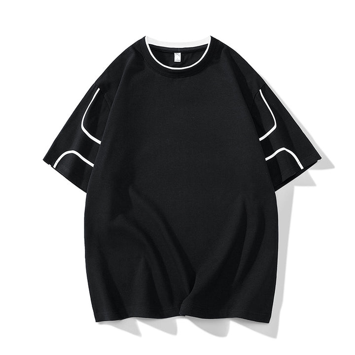 Herren Oversize-T-Shirt aus Baumwollmix mit Kontrastpaspelierung und Dropped-Shoulder Echo Archiv