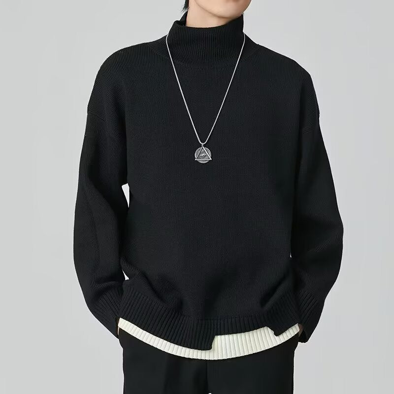Herren Modischer Rollkragenpullover aus Grobstrick Echoarchiv