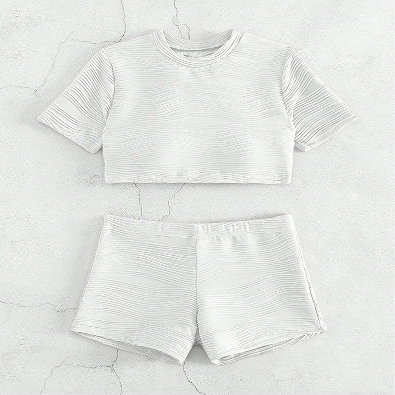 Damen Crop-Top und Shorts Set Echo Archiv