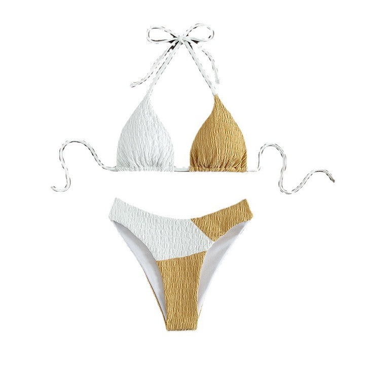 Damen Triangel-Bikini mit raffiniertem Wellenmuster und verstellbaren Trägern Echo Archiv