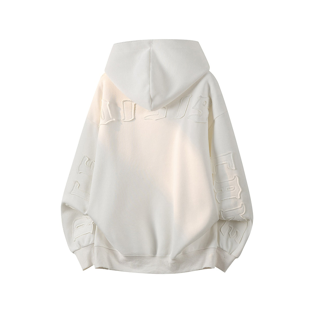 Unisex Oversize Kapuzenpullover mit handschriftlichem Grafik-Print, Kängurutasche & geripptem Saum Echoarchiv