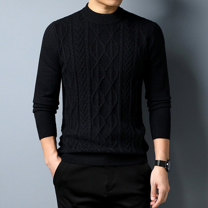 Herren Strickpullover mit strukturiertem Zopfmuster Echoarchiv