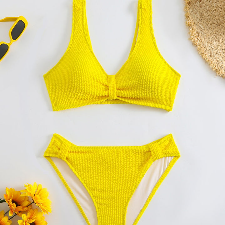 Damen Zweiteiliger Bikini mit verspieltem Wellenmuster Echo Archiv