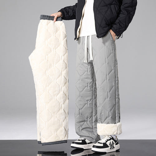 Damen Weitgeschnittene und gefütterte Winterhose