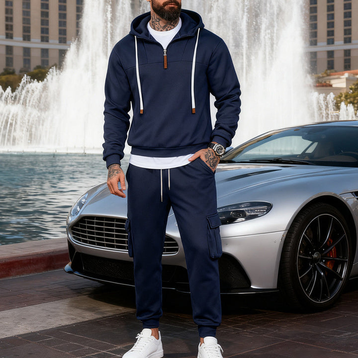 Herren Cargo-Joggerhose mit multifunktionalen Klapptaschen elastischem Bund und gerippten Bündchen – Bravaro