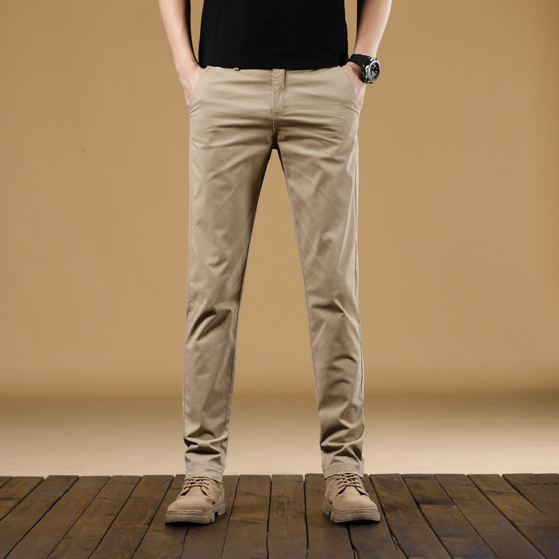 Herren Slim-Fit Baumwoll-Chinohose mit elastischem Bund und geradem Bein Echo Archiv